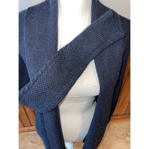 Womens Cabi Navy Blue Countryside Cable Knit Open Front Cardigan Sweater Size XS - Picture 5 of 10